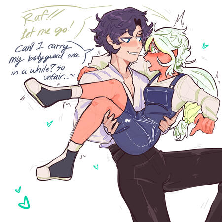 Rafayel and my oc Caesura! Rafayel and my oc Caesura!