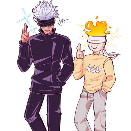 Gojo and my friends oc Egg Gojo and my friends oc Egg